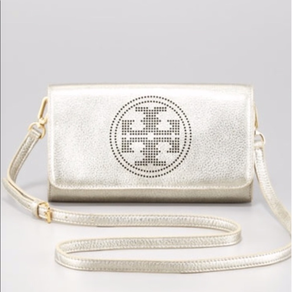Tory Burch Perforated Logo Clutch Crossbody 🎉
